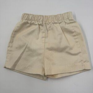 Vtg Buster Brown Shorts 24 Months Elastic Waist Beige Cotton/Poly Blend USA-Made